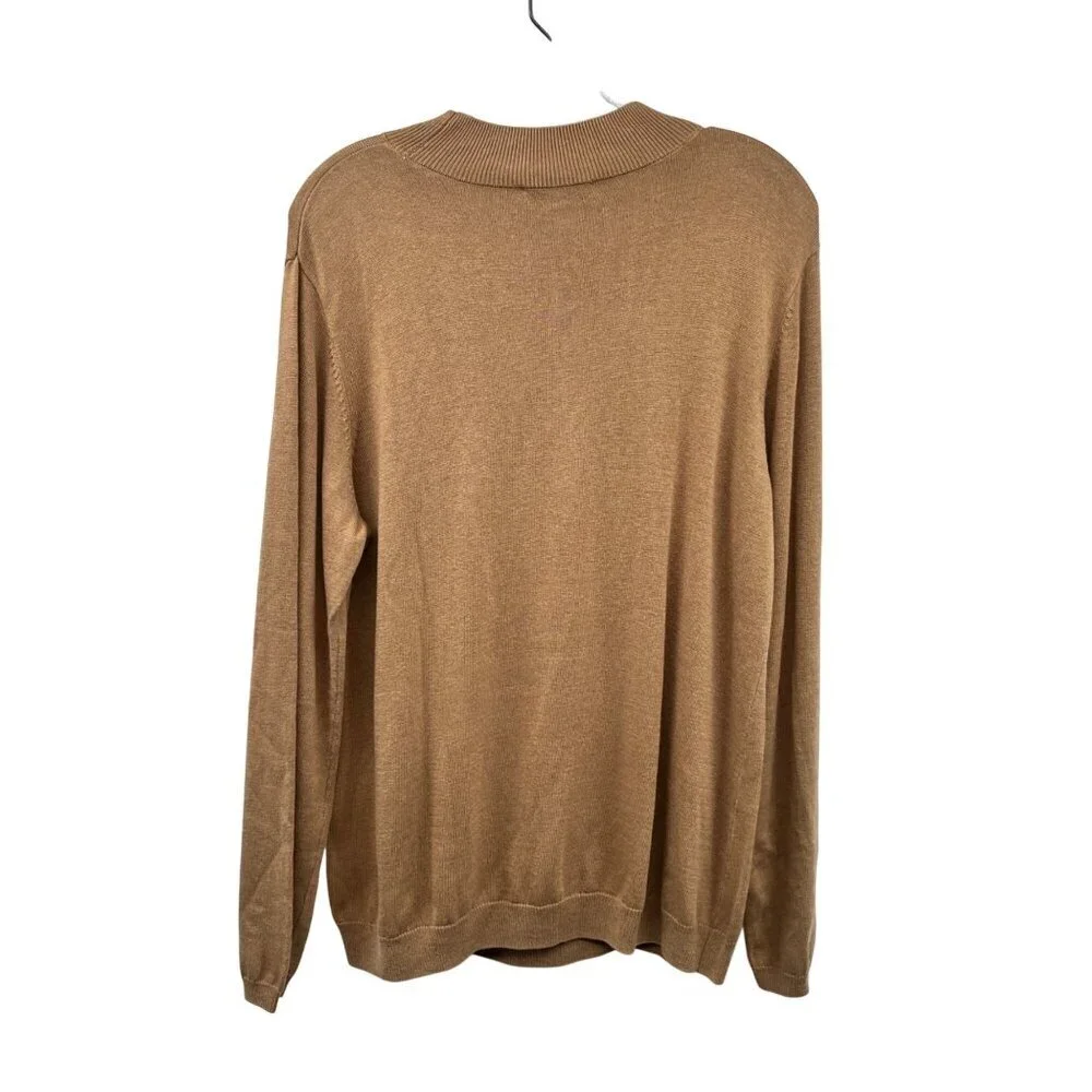 The TOG Shop Womens Lightweight Sweater Long Sleeve Tan Brown Size Large
